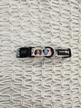 Sassy Woof Pink & Blue Patterned Dog Collar